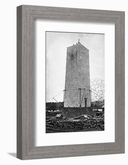 The Washington Monument under Construction-null-Framed Photographic Print