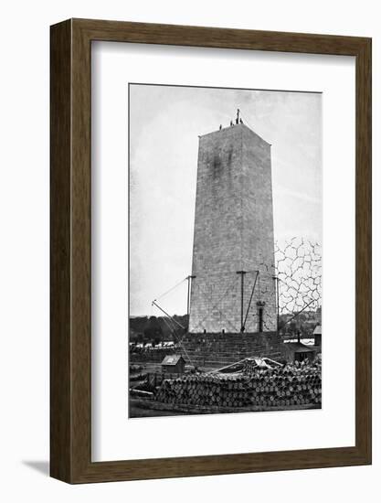 The Washington Monument under Construction-null-Framed Photographic Print