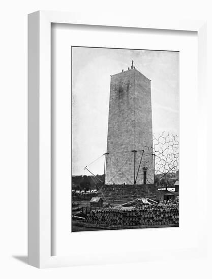 The Washington Monument under Construction-null-Framed Photographic Print