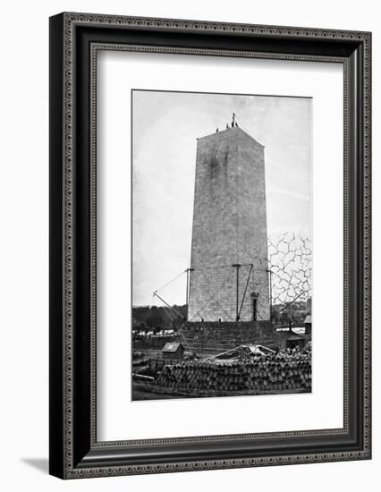 The Washington Monument under Construction-null-Framed Photographic Print