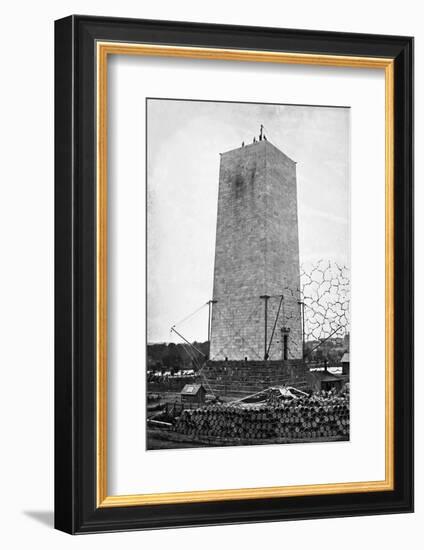 The Washington Monument under Construction-null-Framed Photographic Print