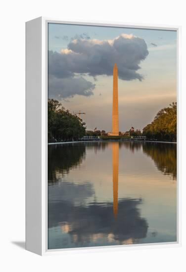 The Washington Monument with Reflection as Seen from the Lincoln Memorial-Michael Nolan-Framed Premier Image Canvas