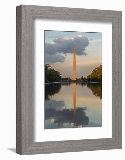 The Washington Monument with Reflection as Seen from the Lincoln Memorial-Michael Nolan-Framed Photographic Print