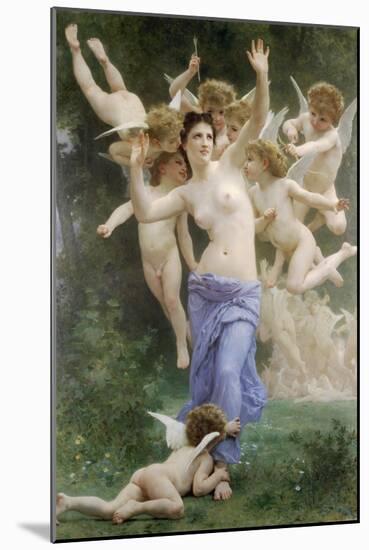 The Wasps Nest-William Adolphe Bouguereau-Mounted Art Print