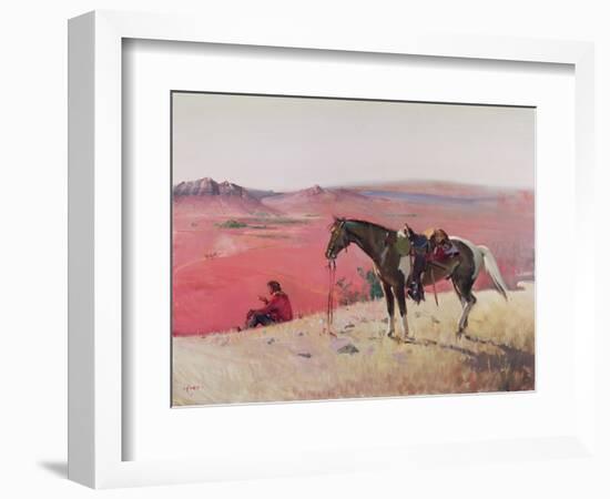 The Watcher, Arizona-Terence Cuneo-Framed Giclee Print