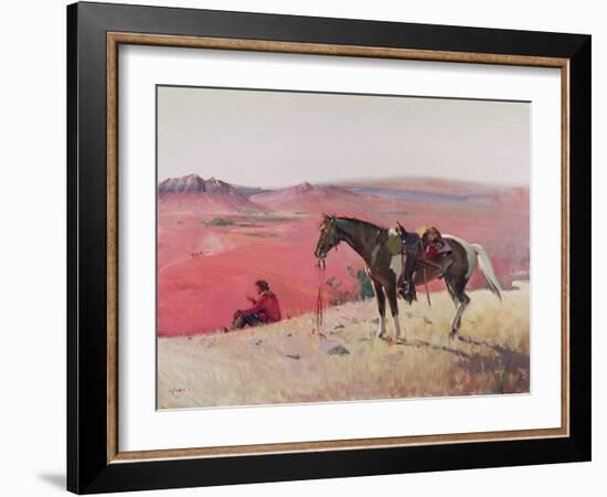 The Watcher, Arizona-Terence Cuneo-Framed Giclee Print