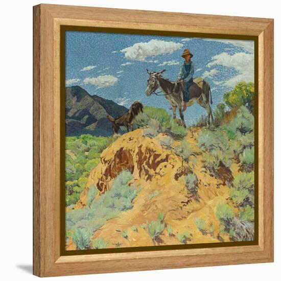 The Watcher (Oil on Canvas)-Walter Ufer-Framed Premier Image Canvas