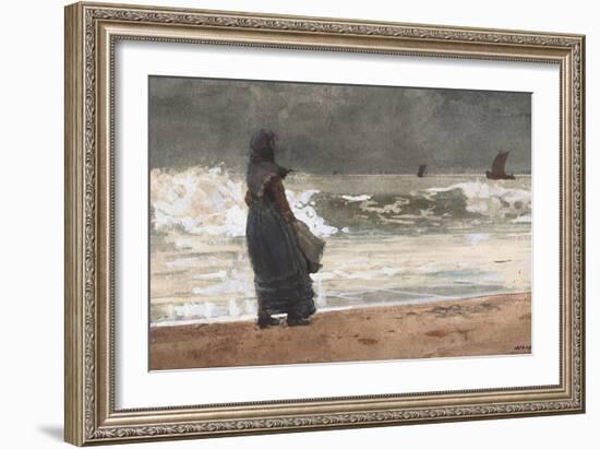 The Watcher, Tynemouth, 1882-Winslow Homer-Framed Giclee Print