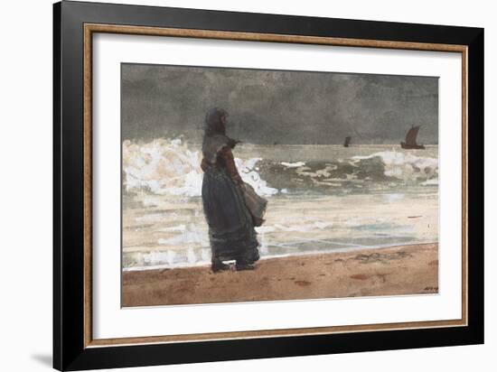 The Watcher, Tynemouth, 1882-Winslow Homer-Framed Giclee Print