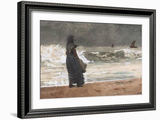 The Watcher, Tynemouth, 1882-Winslow Homer-Framed Giclee Print