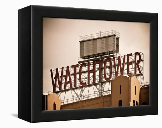 The Watchtower, Jehovah's Witnesses, Brooklyn, Manhattan, New York, White Frame, Vintage-Philippe Hugonnard-Framed Stretched Canvas