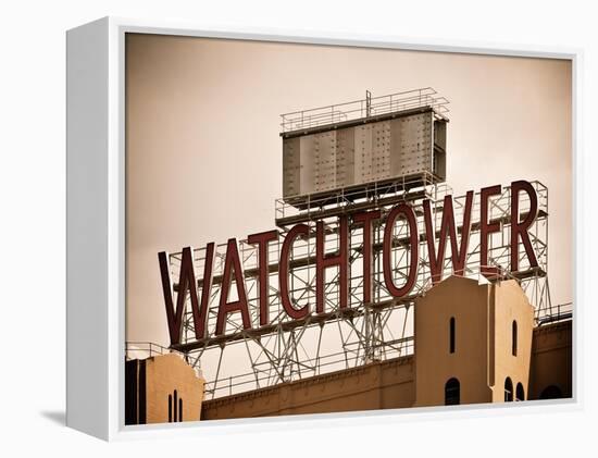 The Watchtower, Jehovah's Witnesses, Brooklyn, Manhattan, New York, White Frame, Vintage-Philippe Hugonnard-Framed Stretched Canvas