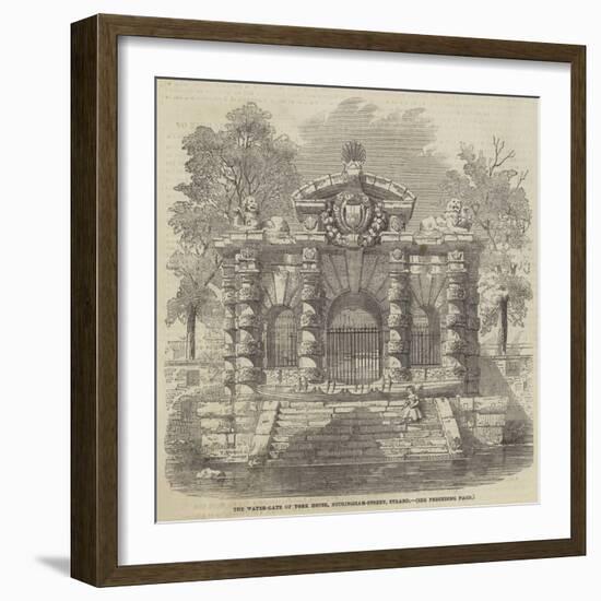 The Water-Gate of York House, Buckingham-Street, Strand-null-Framed Giclee Print