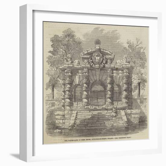 The Water-Gate of York House, Buckingham-Street, Strand-null-Framed Giclee Print