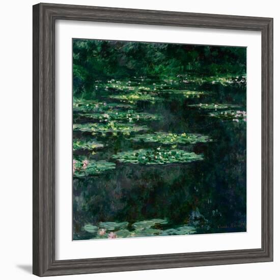 The Water Lilies (Les Nymphéa)-Claude Monet-Framed Giclee Print