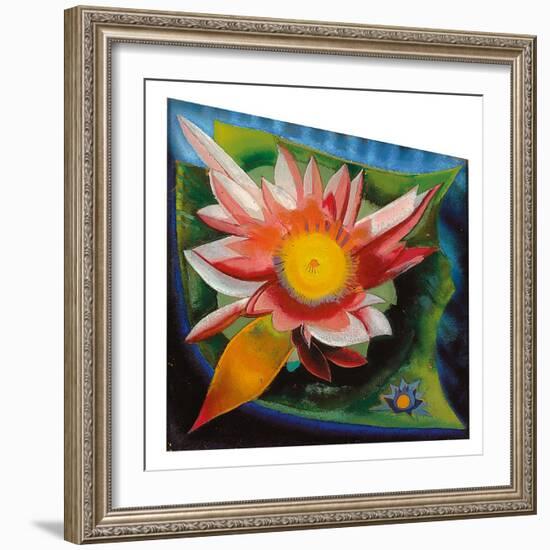 The Water Lily, C.1924 (Oil on Glass)-Joseph Stella-Framed Giclee Print