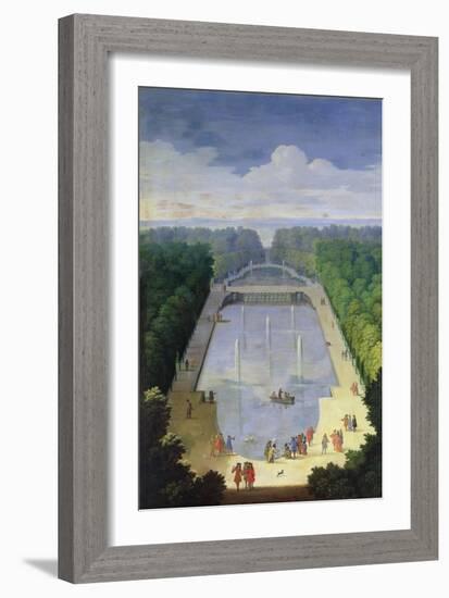 The Water Mirror Basin and Île Royale, C.1688 (Oil on Canvas)-Etienne Allegrain-Framed Giclee Print