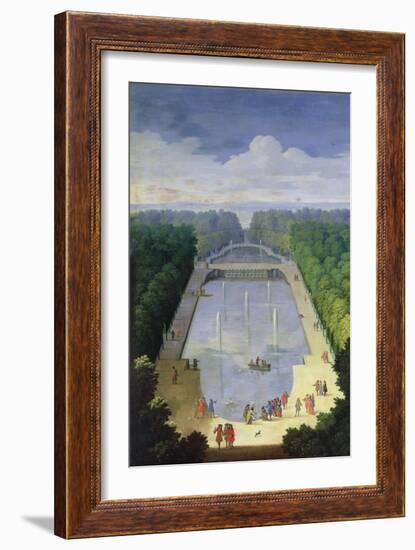 The Water Mirror Basin and Île Royale, C.1688 (Oil on Canvas)-Etienne Allegrain-Framed Giclee Print