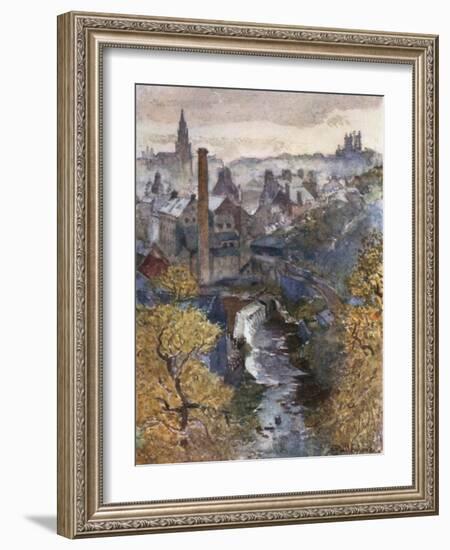 The Water of Leith from Dean Bridge-John Fulleylove-Framed Giclee Print