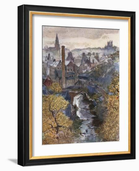 The Water of Leith from Dean Bridge-John Fulleylove-Framed Giclee Print