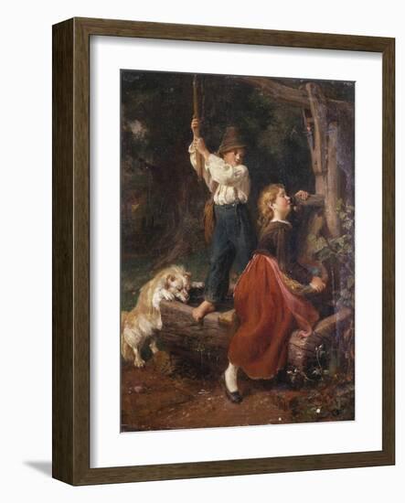 The Water Pump-Jean-Baptiste-Camille Corot-Framed Giclee Print