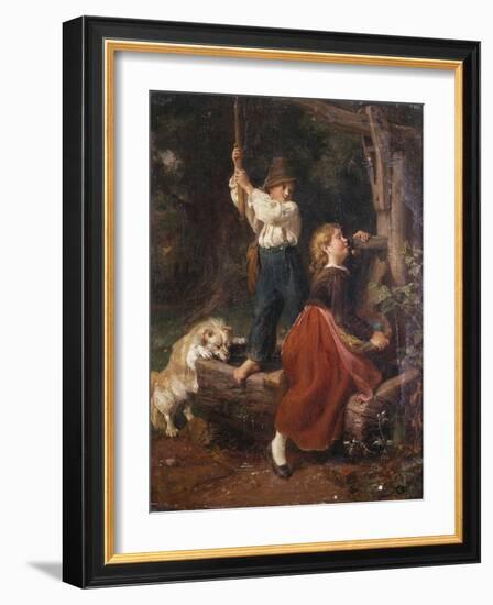 The Water Pump-Jean-Baptiste-Camille Corot-Framed Giclee Print