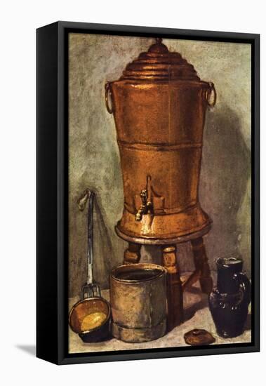 The Water Tank-Jean-Baptiste Simeon Chardin-Framed Stretched Canvas