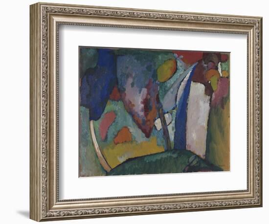 The Waterfall, 1909 (Oil on Pasteboard)-Wassily Kandinsky-Framed Giclee Print