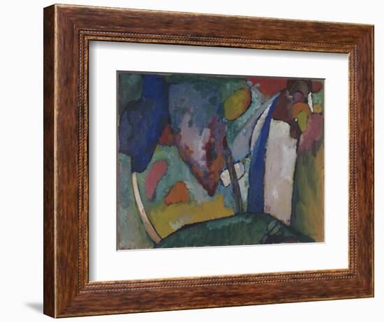 The Waterfall, 1909 (Oil on Pasteboard)-Wassily Kandinsky-Framed Giclee Print