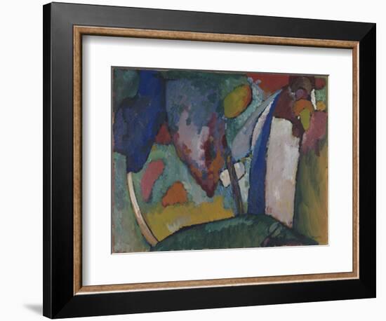 The Waterfall, 1909 (Oil on Pasteboard)-Wassily Kandinsky-Framed Giclee Print