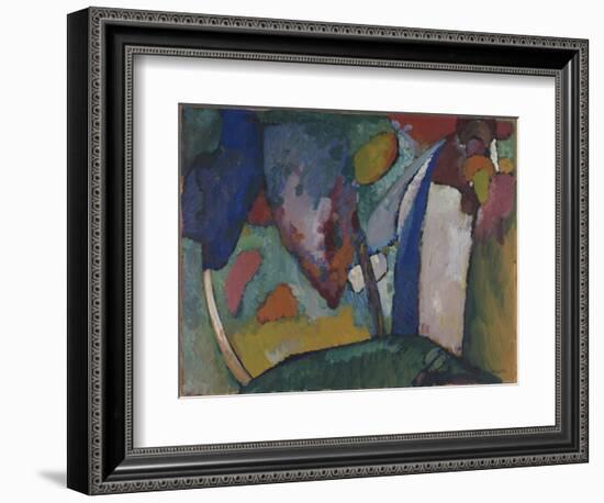 The Waterfall, 1909 (Oil on Pasteboard)-Wassily Kandinsky-Framed Giclee Print