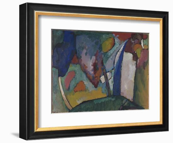 The Waterfall, 1909 (Oil on Pasteboard)-Wassily Kandinsky-Framed Giclee Print