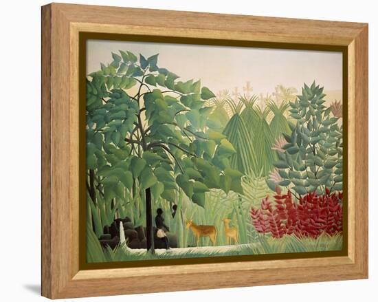 The Waterfall, 1910-Henri Rousseau-Framed Premier Image Canvas