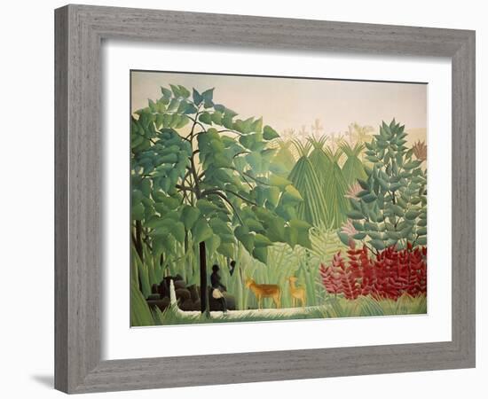 The Waterfall, 1910-Henri Rousseau-Framed Giclee Print