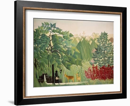 The Waterfall, 1910-Henri Rousseau-Framed Giclee Print