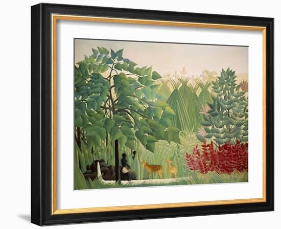 The Waterfall, 1910-Henri Rousseau-Framed Giclee Print