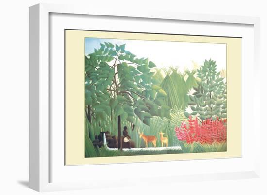 The Waterfall, 1910-Henri Rousseau-Framed Art Print