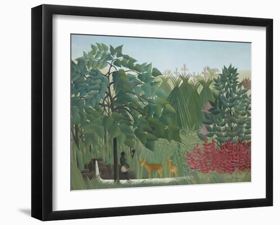 The Waterfall, 1910-Henri J.F. Rousseau-Framed Giclee Print