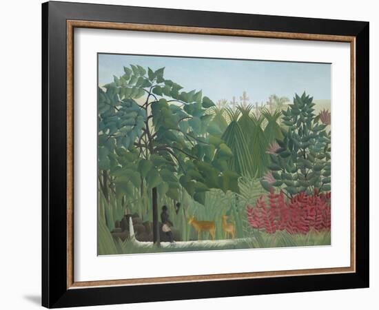 The Waterfall, 1910-Henri J.F. Rousseau-Framed Giclee Print