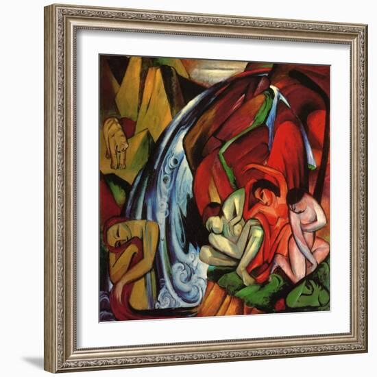 The Waterfall, 1912-Franz Marc-Framed Giclee Print