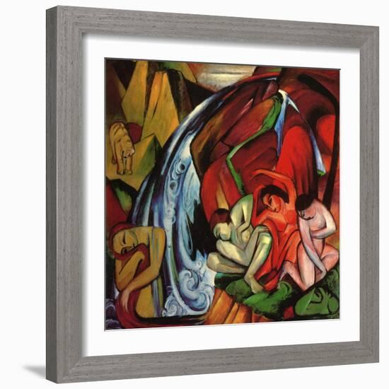 The Waterfall, 1912-Franz Marc-Framed Giclee Print