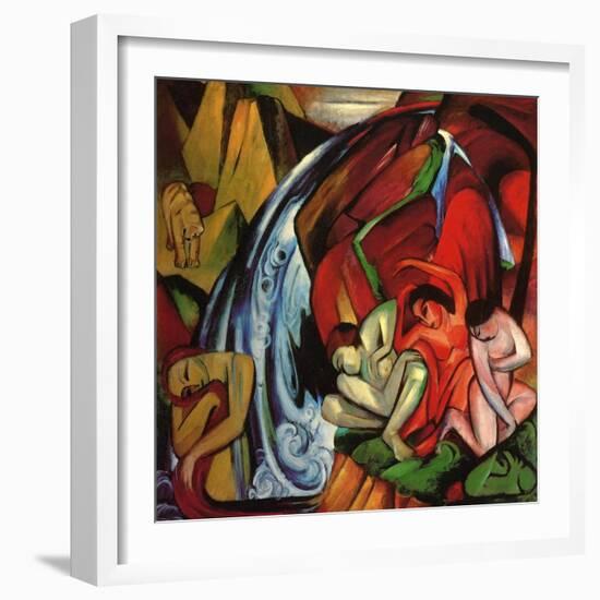 The Waterfall, 1912-Franz Marc-Framed Giclee Print