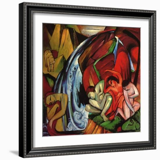 The Waterfall, 1912-Franz Marc-Framed Giclee Print
