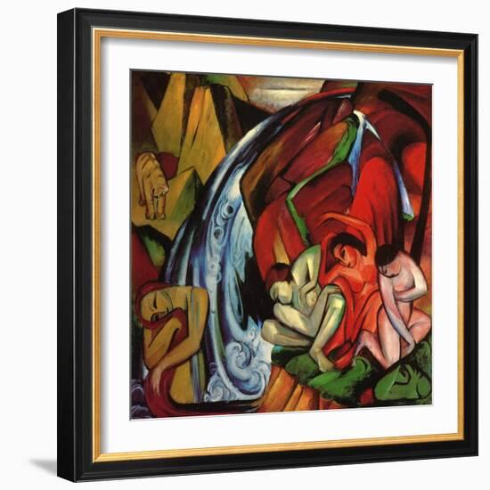 The Waterfall, 1912-Franz Marc-Framed Giclee Print