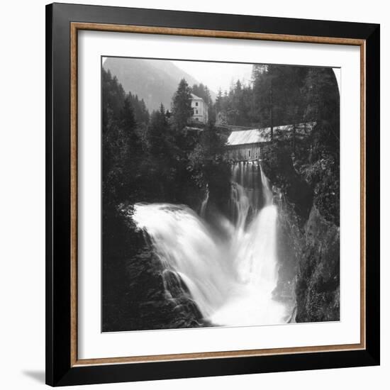 The Waterfall at Badgastein, Austria, C1900s-Wurthle & Sons-Framed Photographic Print