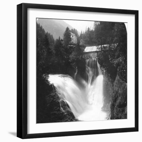 The Waterfall at Badgastein, Austria, C1900s-Wurthle & Sons-Framed Photographic Print