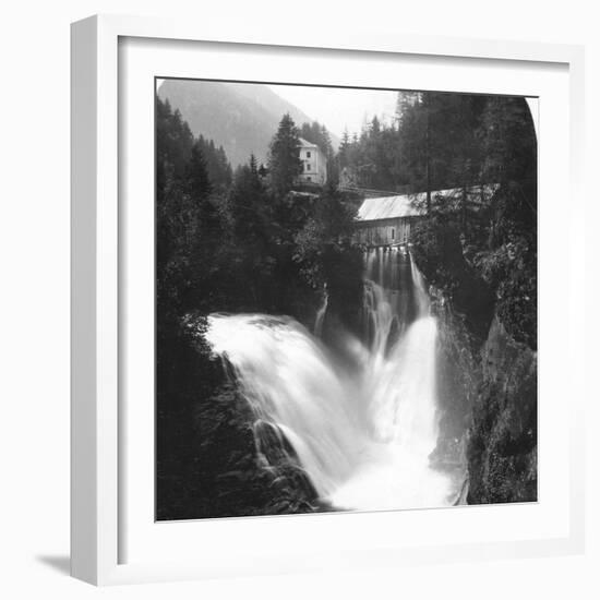 The Waterfall at Badgastein, Austria, C1900s-Wurthle & Sons-Framed Photographic Print