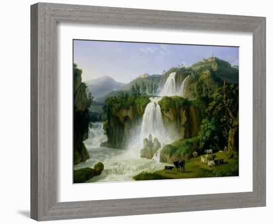 The Waterfall at Tivoli, 1785-Jacob-Philippe Hackert-Framed Giclee Print