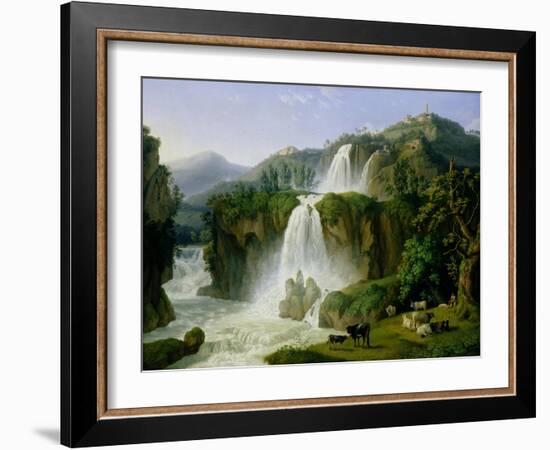 The Waterfall at Tivoli, 1785-Jacob-Philippe Hackert-Framed Giclee Print