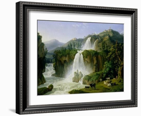 The Waterfall at Tivoli, 1785-Jacob-Philippe Hackert-Framed Giclee Print